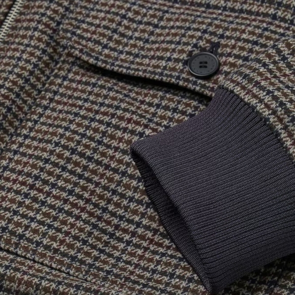 H&M Wool-blend Jacket Brown/checked. Size S - Picture 4 of 7